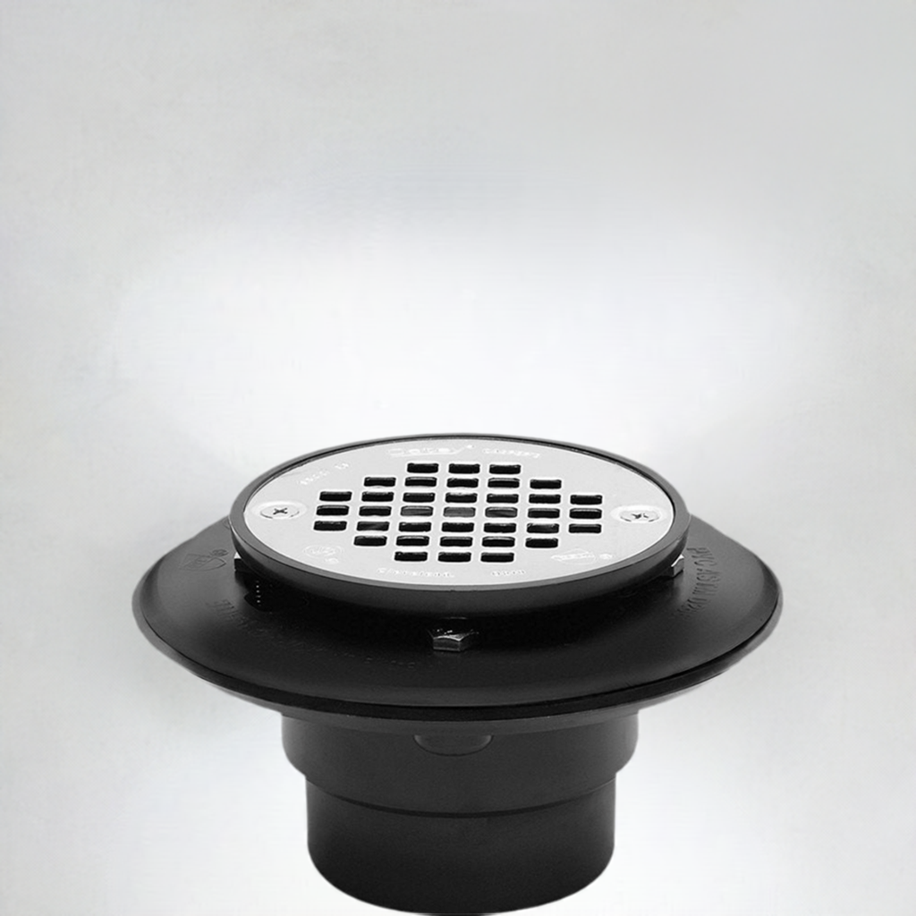 ABS Shower Drain with Chrome Grid 2in