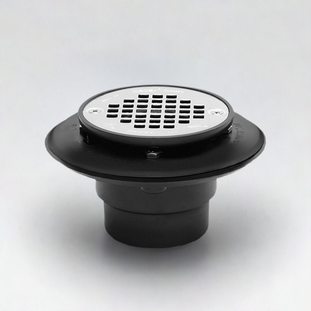 ABS Shower Drain with Chrome Grid 2in