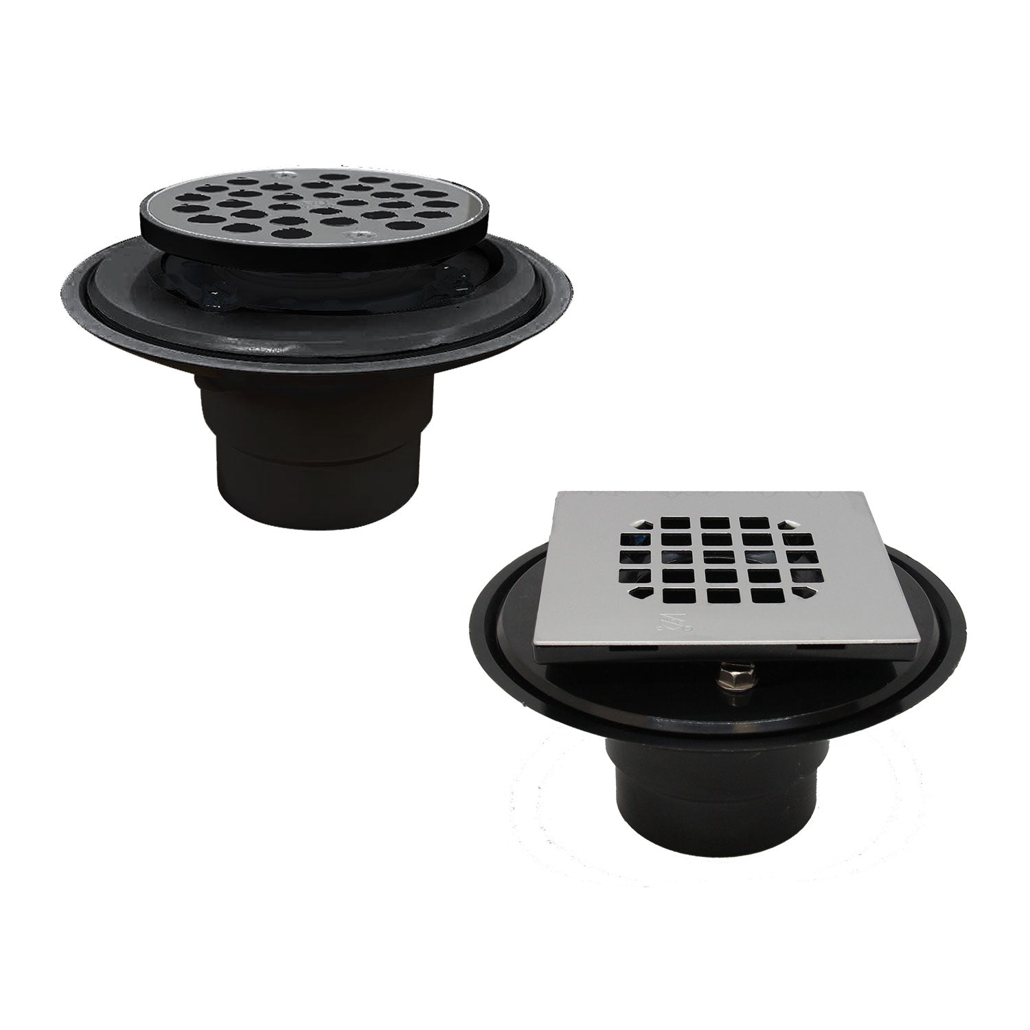 ABS shower drain with square stainless steel strainer ABS SHOWER DRAIN SQUARE