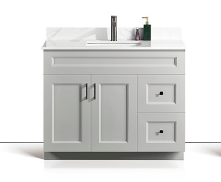Pinewood 42-Inch Grey Vanity Left Door