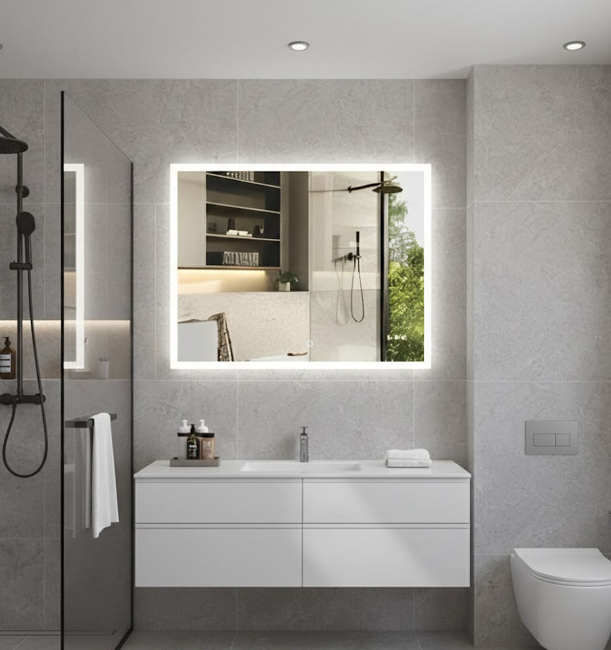 Horizontal LED Framed Bluetooth Mirror 48X32 MSL112