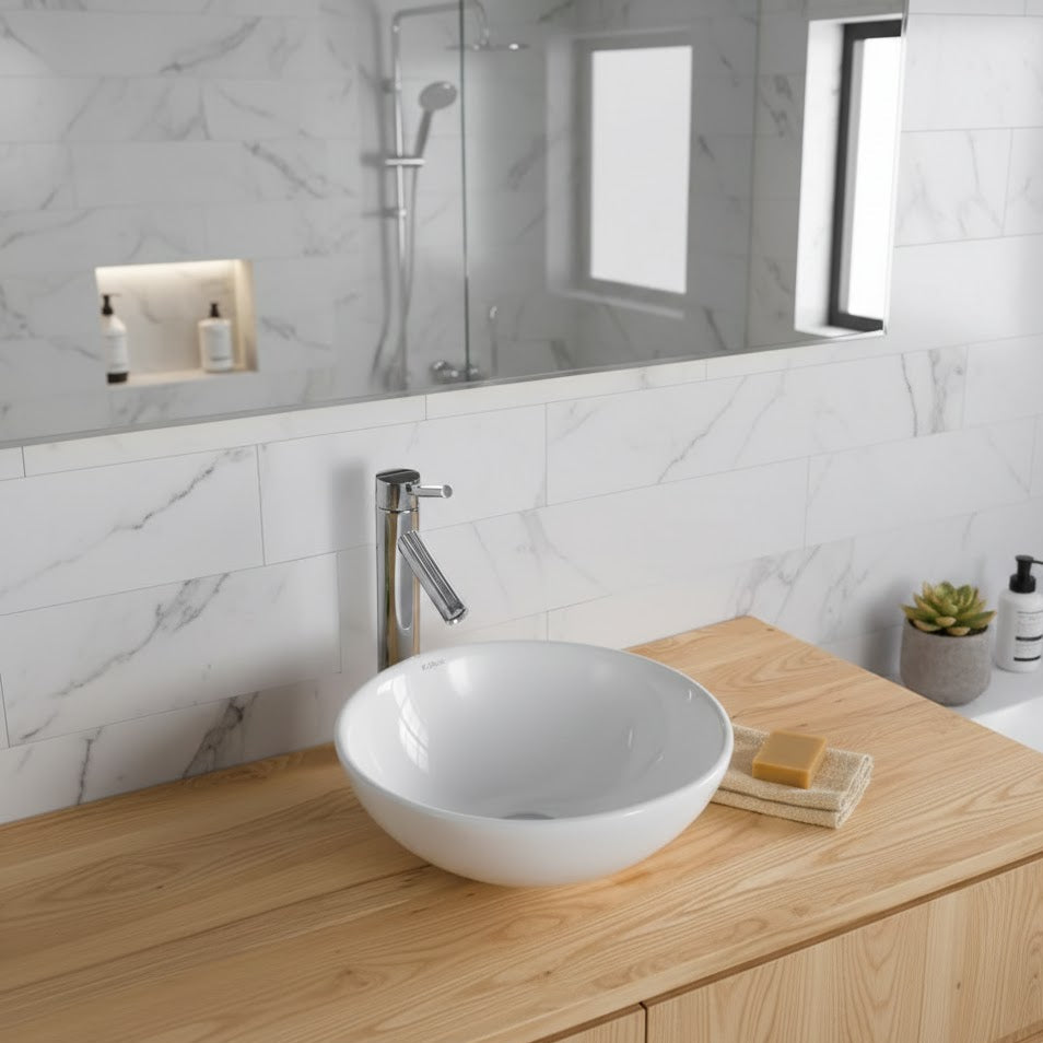 Round Above-Counter Ceramic Bowl Sink SKU-2003
