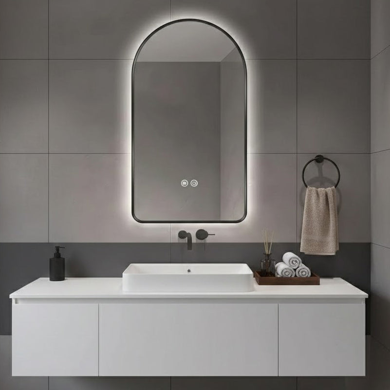 Arched LED Mirror MSL009-BM 26X36