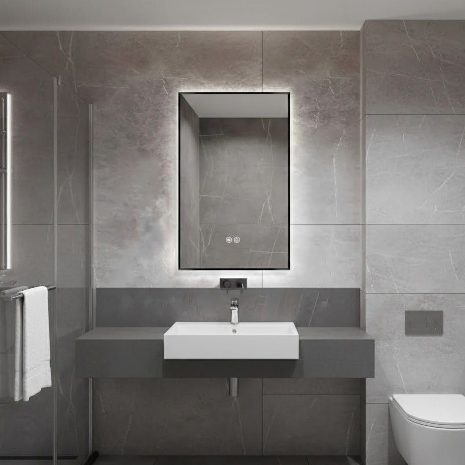 Matte Black LED Mirror 24X32 MSL003-BM