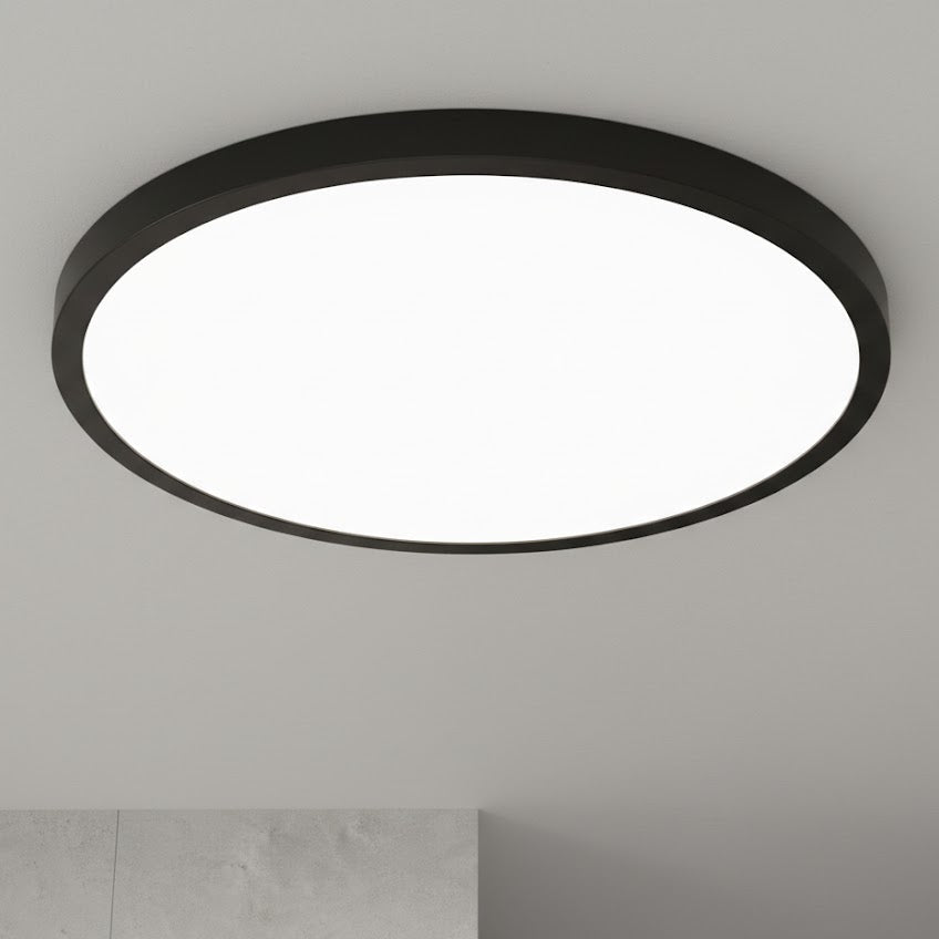 Modern Black LED Flush Mount Ceiling Light HT-1036MB 3CCT