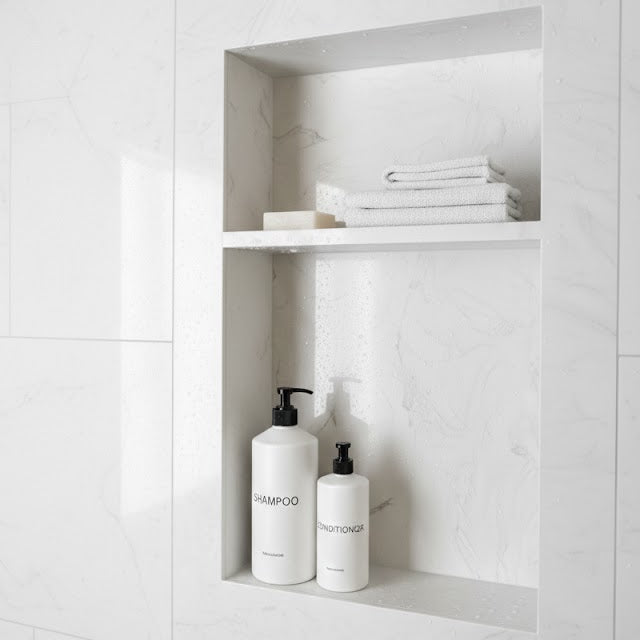 Marble Niche dream white 16x24 double shelf
