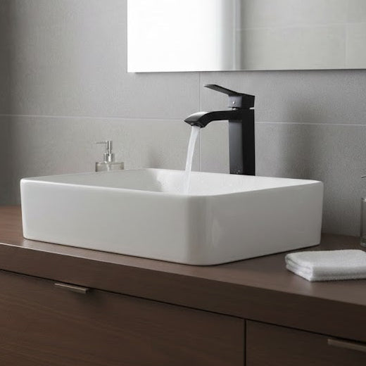 Matte Black Waterfall Vessel Sink Faucet HT-8020MB