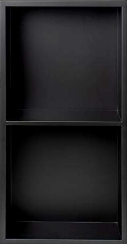 12x24 Stainless steel double shelf niche-Charcal