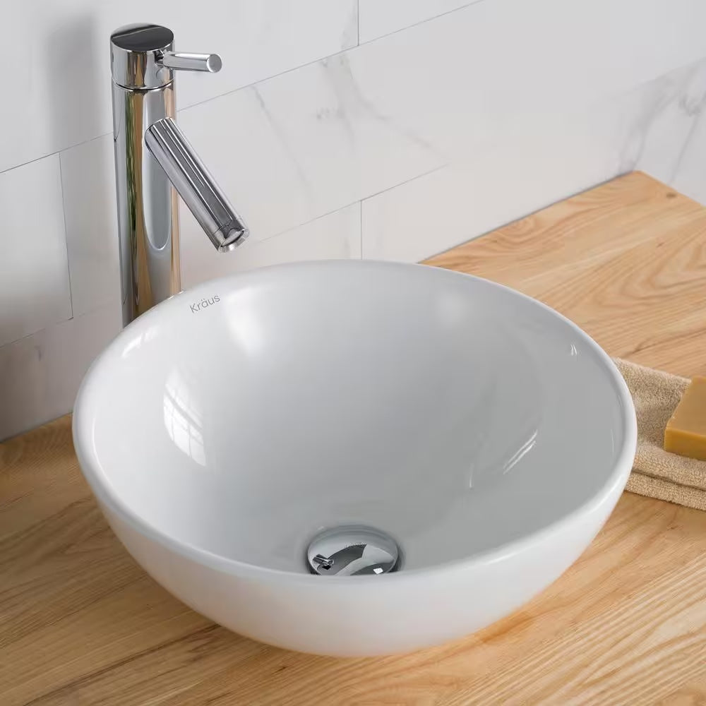 Round Above-Counter Ceramic Bowl Sink SKU-2003