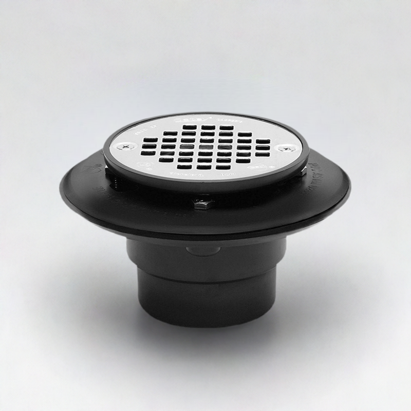 ABS Shower Drain with Chrome Grid 2in