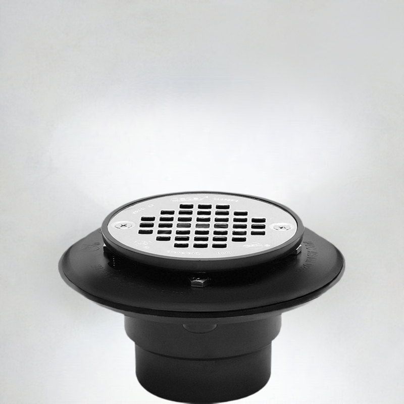 ABS Shower Drain with Chrome Grid 2in