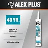 Alex Fast Dry Acrylic Plus Silicone 300ml White