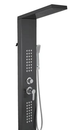 Black Shower Panel With 5 Functions