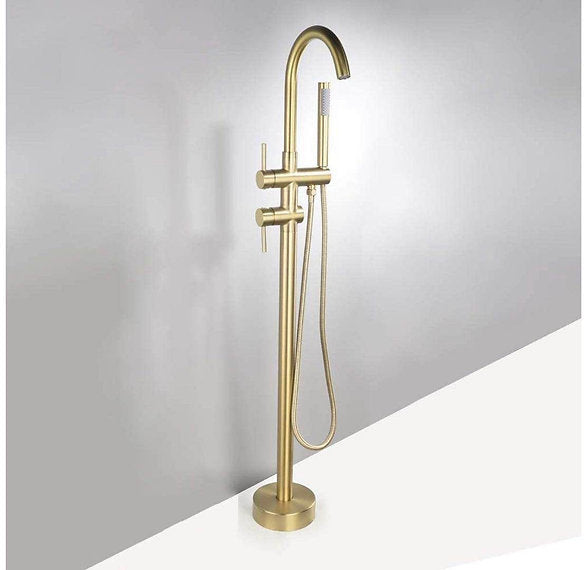 Brushed Gold Freestanding Tub Faucet