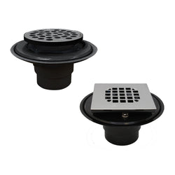 ABS shower drain with square stainless steel strainer ABS SHOWER DRAIN SQUARE