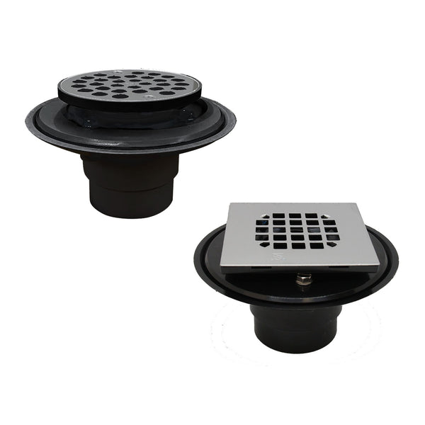 ABS shower drain with square stainless steel strainer ABS SHOWER DRAIN SQUARE