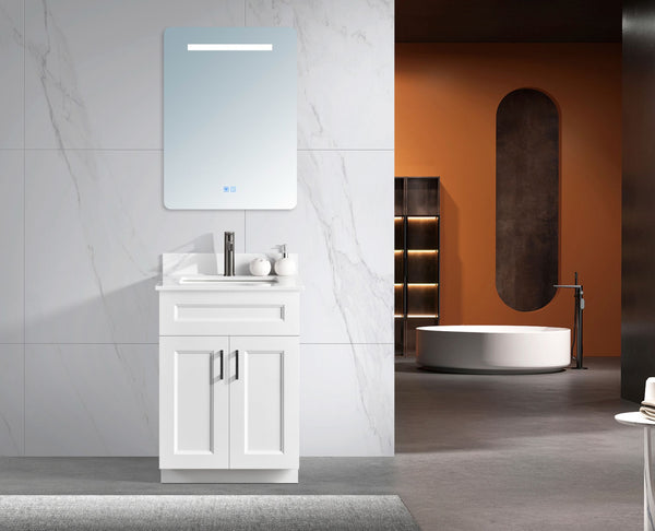 MDF 24-Inch White Vanity