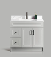 MDF 36-Inch Grey Vanity Left