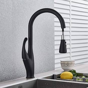 Matt Black Kitchen Faucet  2063 MB New - side view