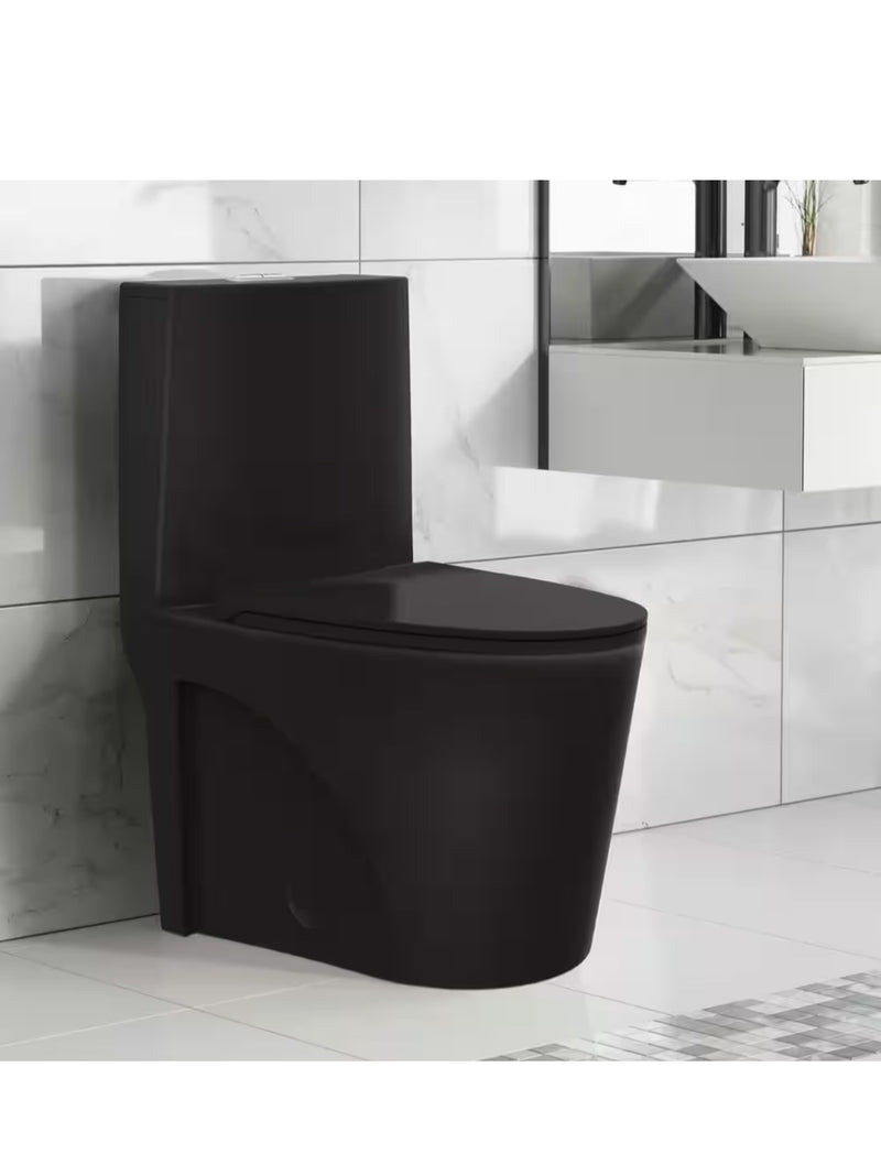 Shadow Slate: Matte Black Toilet