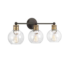 Noir Lux Matte Black & Gold Vanity Light