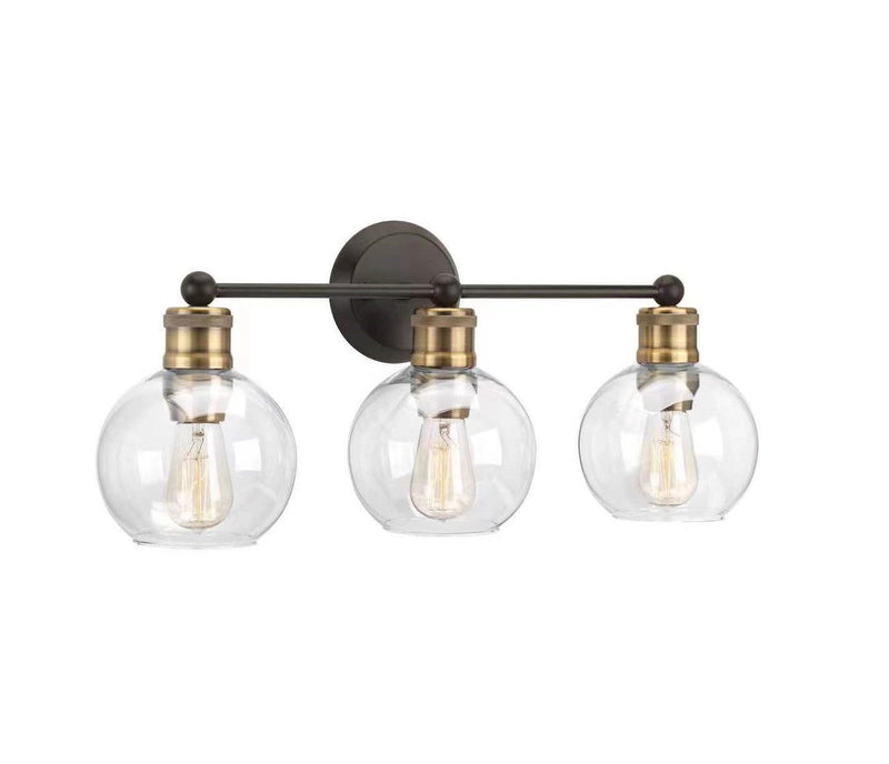 Noir Lux Matte Black & Gold Vanity Light