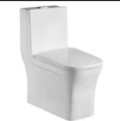 Arctic Solitude: Square One-Piece Toilet