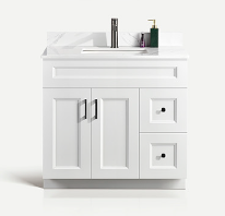 Pinewood 36-Inch White Vanity Right