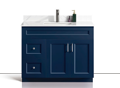 Pinewood 42-Inch Blue Vanity Left