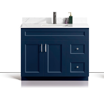Pinewood 42-Inch Blue Vanity Right
