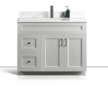 Pinewood 42-Inch Grey Vanity Left