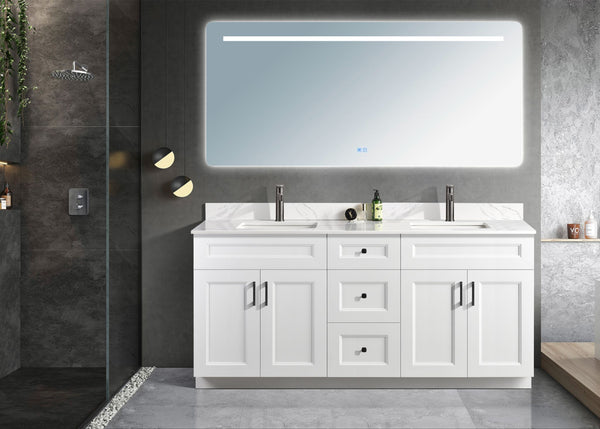 Pinewood 72-Inch White Vanity