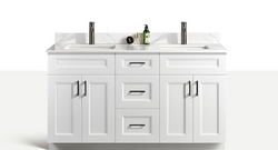 Pinewood Double Sink 60-Inch White Vanity