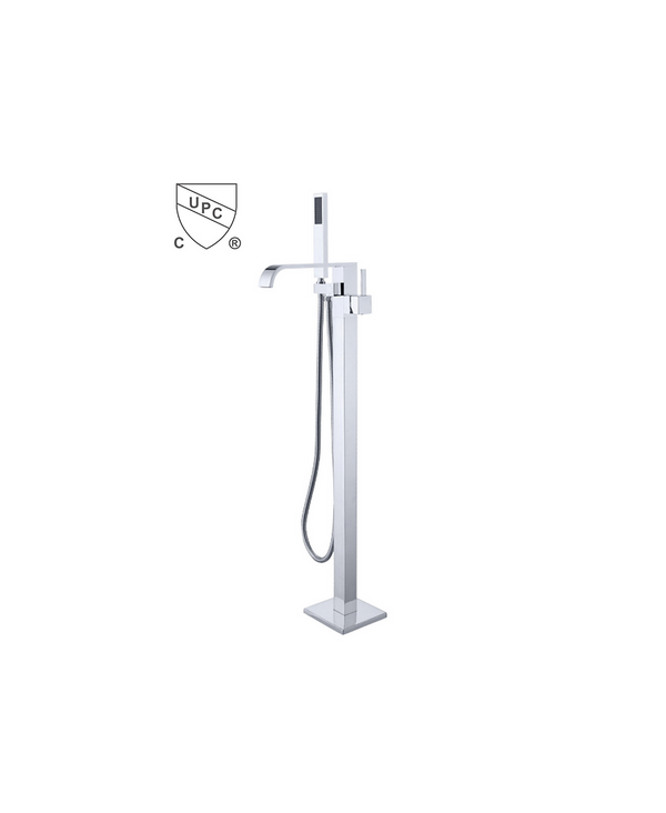 Polished Chrome Freestanding Bathtub Faucet