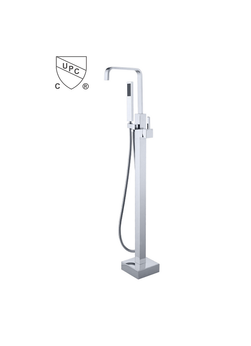 Polished Chrome Freestanding Bathtub Faucet