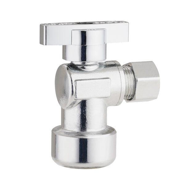 Push Fit Angle Ball Valve 1/2" PF x 3/8" OD Comp