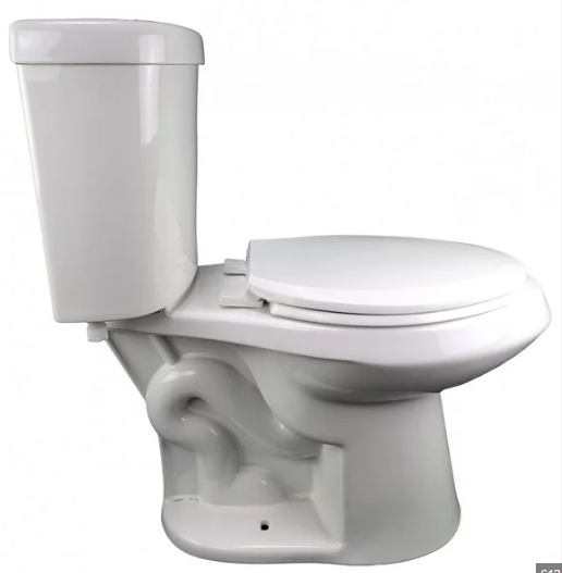 Graceful Contours: Elongated Two-Piece Toilet -
