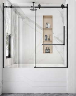 Frameless shower stainless steel  W60X59 Black