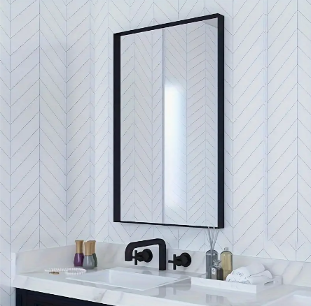 24'' Black Track Mirror