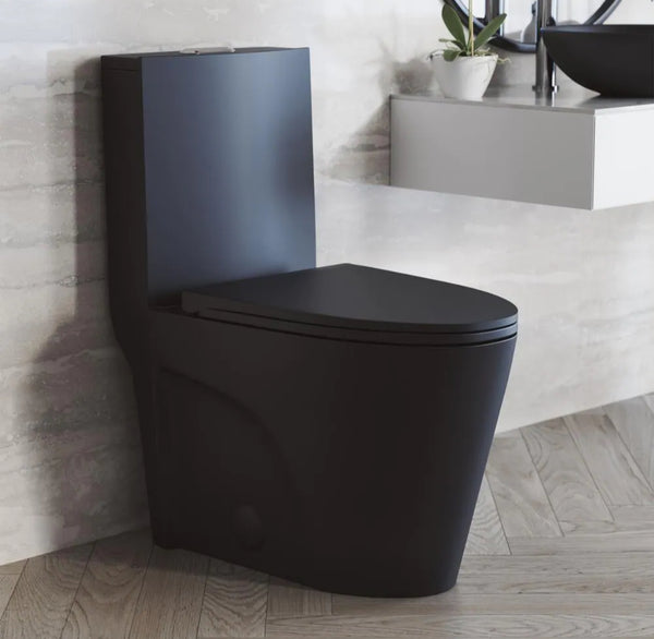 Shadow Slate: Matte Black Toilet