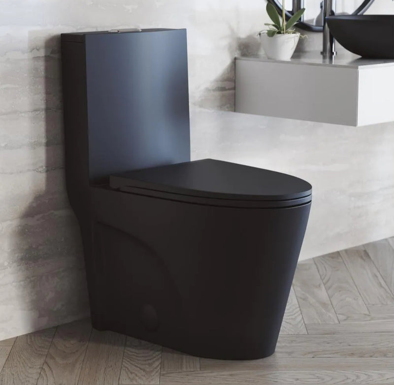 Shadow Slate: Matte Black Toilet