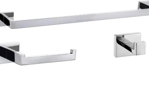 Shine Square Towel Bar Set