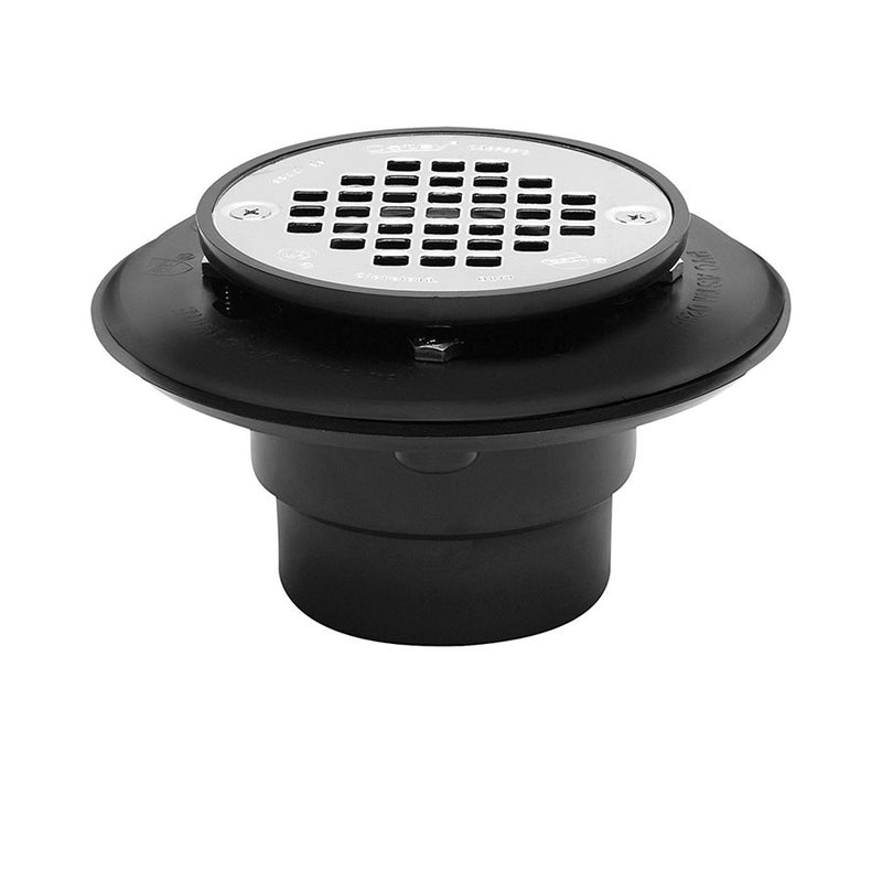ABS Shower Drain with Chrome Grid 2in
