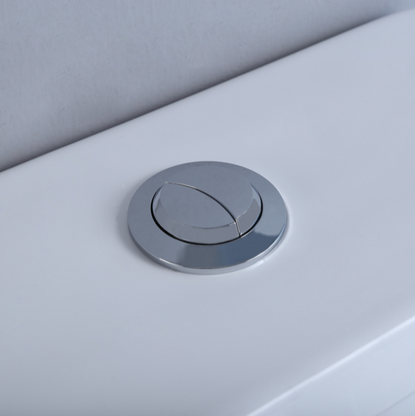Snowfall Serenity: White One-Piece Toilet