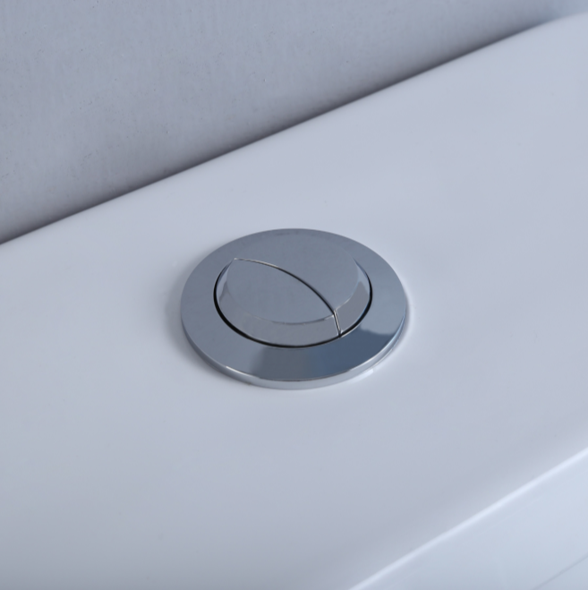 Snowfall Serenity: White One-Piece Toilet