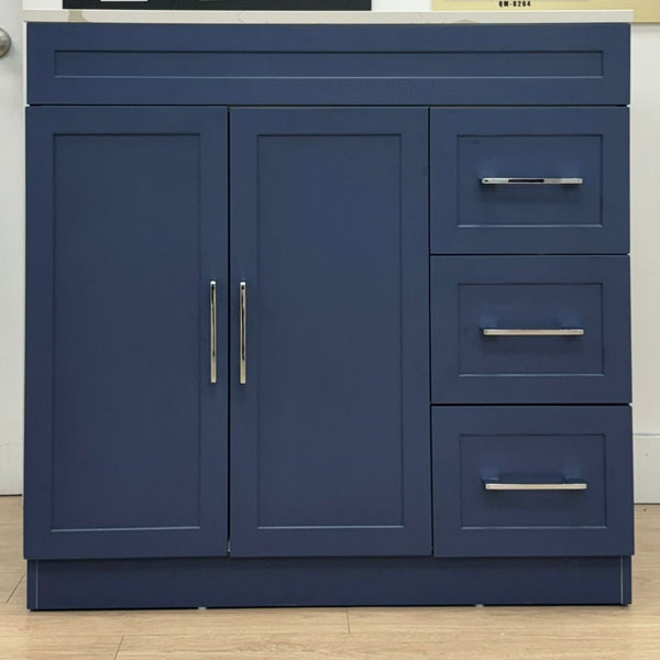 36 inch vanity (blue) Right