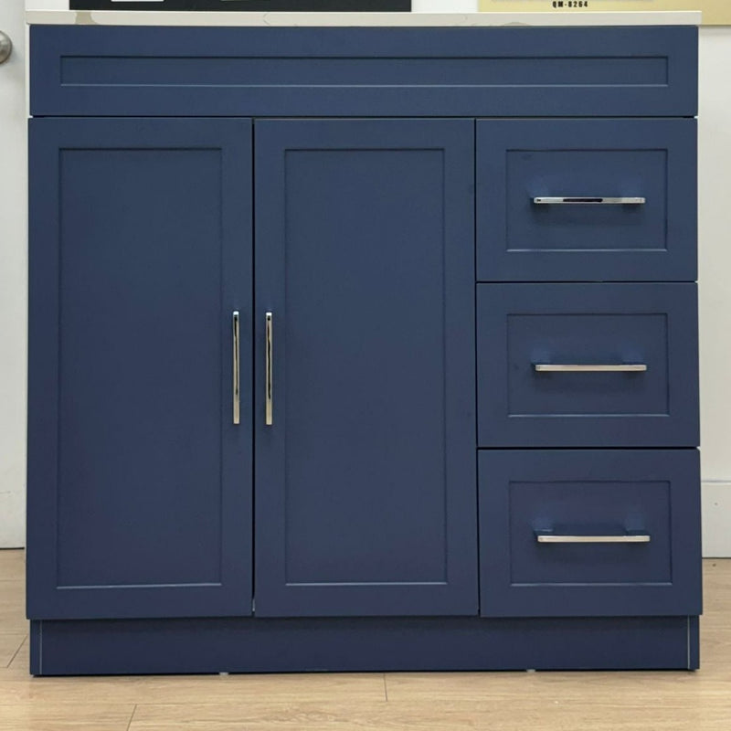 36 inch vanity (blue) Right