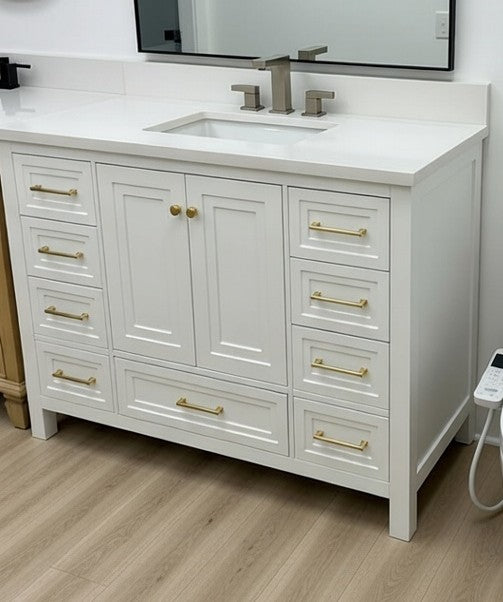 Solid Pinewood Cabinets White 48inch