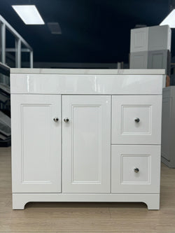 White Glossy 36 inch Right