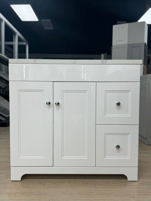 White Glossy 36 inch Right